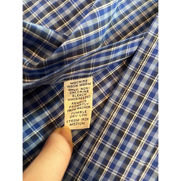 Ralph Lauren Men's Blue Classic Fit Check Short Sleeve Button-Down Shirt Size L - Picture 6 of 8